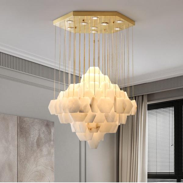 Lámpara de colgante de mármol de diseño moderno.