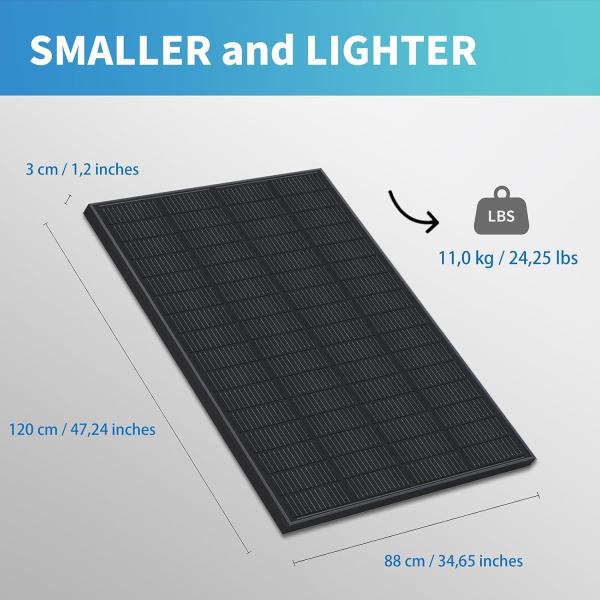 7 Layer Construction 200W Monocrystalline Photovoltaic Solar Panel for Motorhome Balcony System Garden Shed Boat