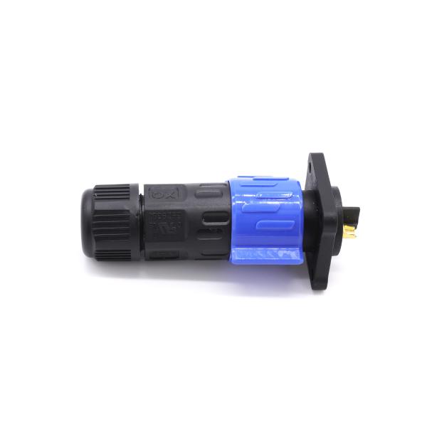 Male LED Light Strip Wire Connector , IP67 PA66 Circular Plug Connector