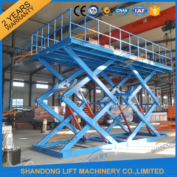 8T Electrical Hydraulic Scissor Heavy Duty Lift Tables Elevating Platform With Jack Lift