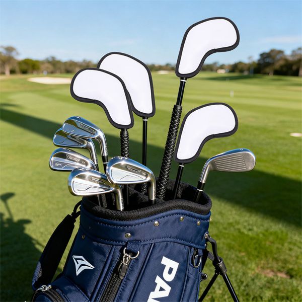 Customizable PU Leather Anti-Scratch Golf Club Covers Sublimation Blank Golf Wedge Iron Head Cover