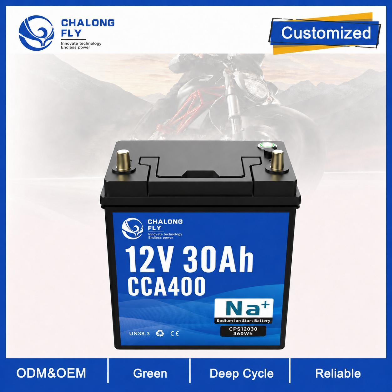 12.8V 30Ah 400CCA Sodium-Ion Jet Ski and Fishing Boat Starter Battery
