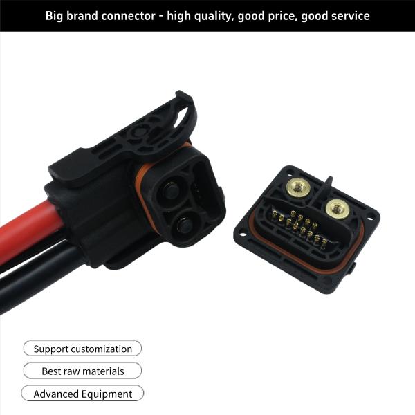 2+12 120A EBIKE Connector Waterproof High Current Connector Lithium Battery Plug Charging Socket