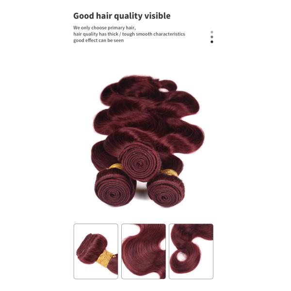 14inch 99j Body 800 Reinforced Vibrant Colored Human Hair Bundles Body Wave
