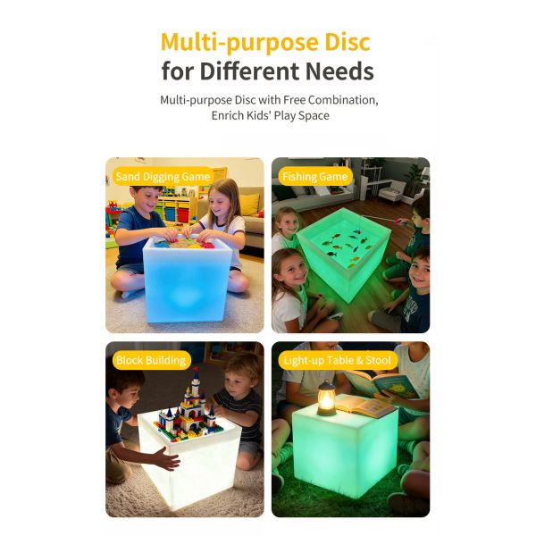 LED Square Sensory Activity Tray for Creative Play