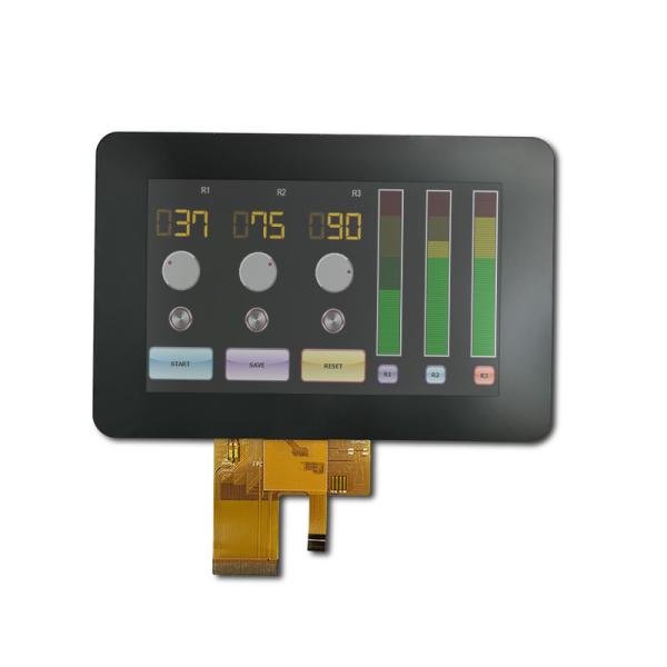 5 definição do lcd 800x480 do tft da polegada com o painel de toque capacitivo