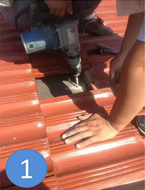 Сайт установки алюминиевого крюка на крыше из плитки для загрузки снегом на 1,4 КН/м2