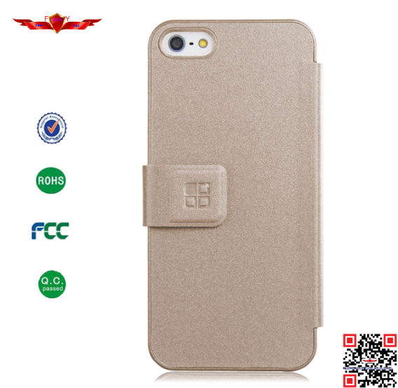 Hot Selling 100% Qualify Colorful PU Wallet Leather Cover Case For Iphone 5 5S Durable