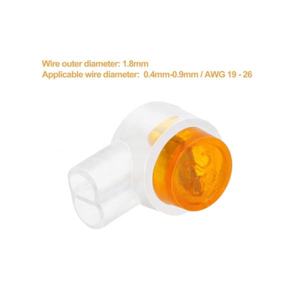 Botão claro alaranjado impermeável do conector da tala da extremidade do fio de telefone K2