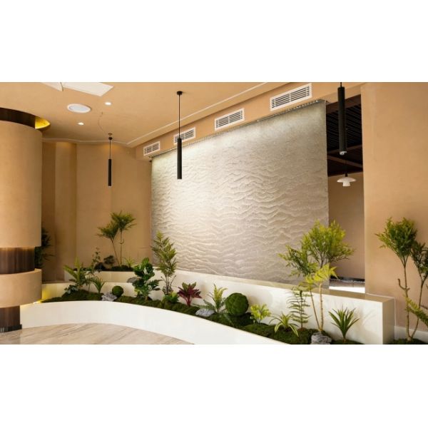 Innovative Architectural Water Feature Mesh Screen Enhancing Water Flow