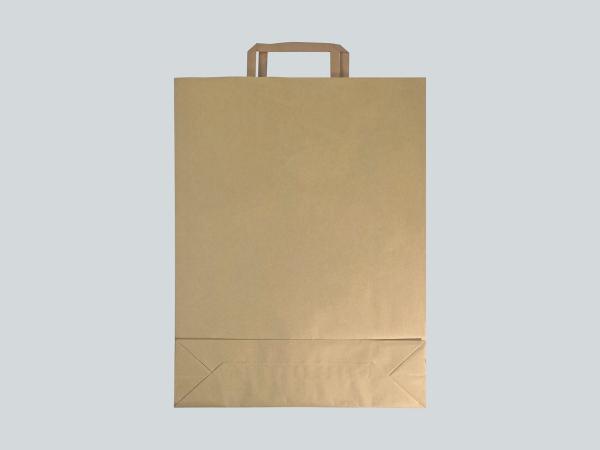 Eco Friendly Ecommerce Bags Convertible Kraft Flat Handle Paper Bags For Couriers