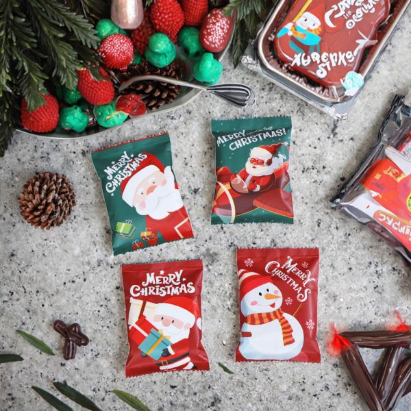 Food Industrial Custom Printed Logo Candy Cookies Chocolate Jelly Toy Back Seal Bar Wrapper Self Sealing Plastic Bags Packaging