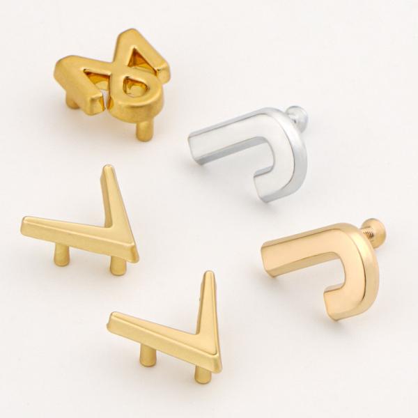 Customized Handbag Hardware Gold Metal Logo with Separate Letters and Hardware