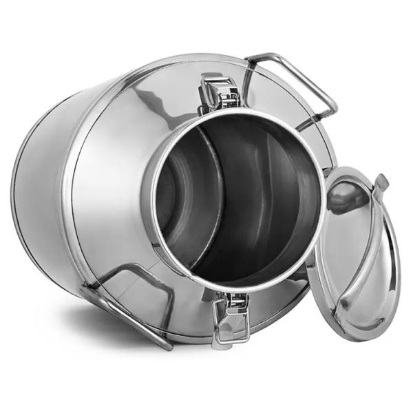 lid type Stainless Steel Milk Container , OEM  Ss Milk Can 50L