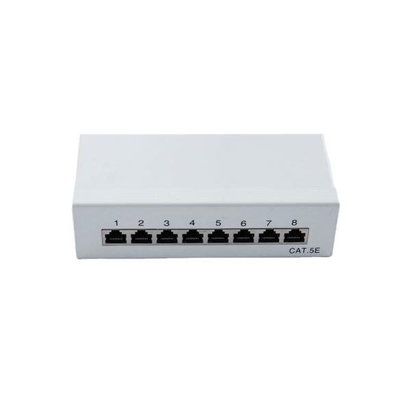OEM Добро пожаловать 1U 8 портов Cat.6A Cat.6e Стенная панель для Ethernet 19 дюймов длины