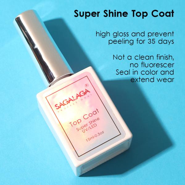 Gel Polish Base and Top Coat No Wipe Customize Super Shine Uv Gel Nails Top Coat