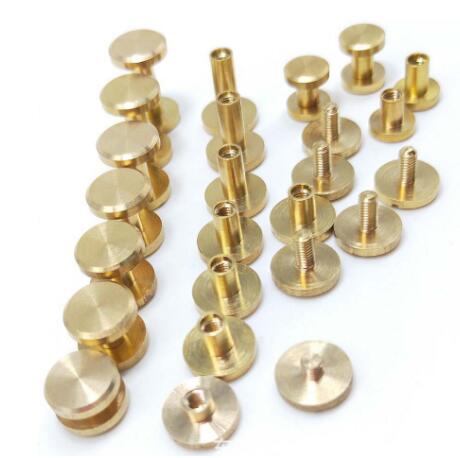 Machinery Industry Brass Chicago Screw For Leather Belt M5 X 30 Size