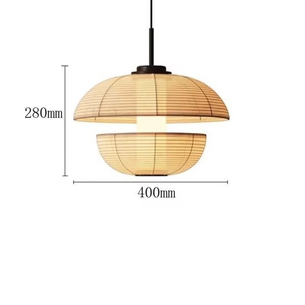Japanese Pendant Lights Vintage Fabric Lantern Wabi Sabi Lights (WH-VP-335)