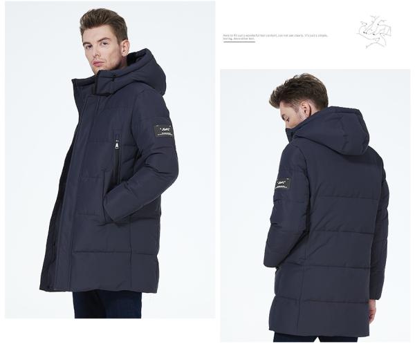 Medium Length Casual Warm Coat 4 Pockets Winter Casual Mens Jackets