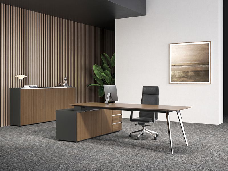 ODM Executive Standing Desk L Shaped Executive Desk With Drawers