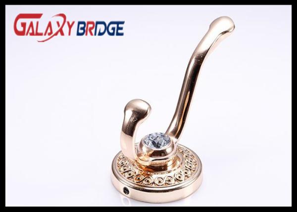 Crystal Light Coffee Decorative Coat Hooks Elegant Zinc Bag Hangers European Livingroom Jacket Holders