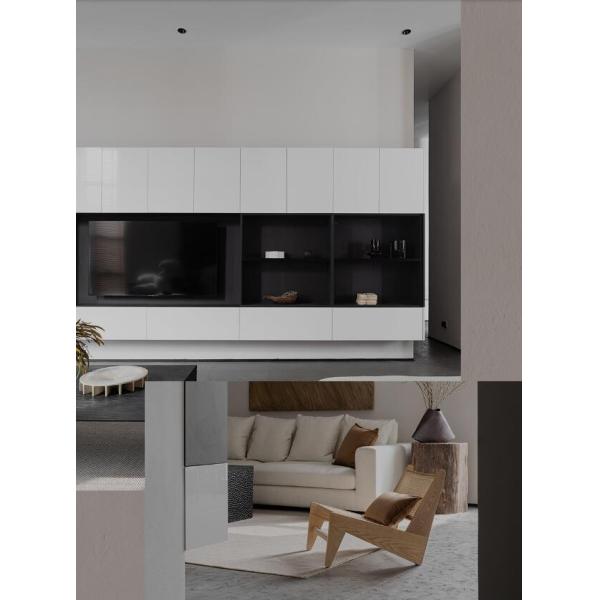 ТВ живущей комнаты 2.8m всемогущее включает шкаф в набор отложенных изменений ТВ стены СИД деревянный с камином Stuya