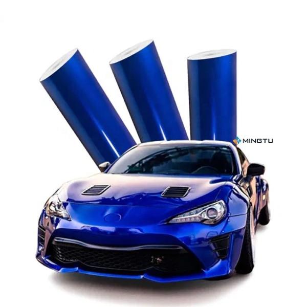 Mingtu 65ft X 5ft Car Satin Metallic Matte Chrome Vinyl Lake Green Wrap Sticker