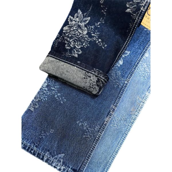 Unique Rose Design For Lady Jeans Or Jacket Denim Fabric 90%Cotton 9.3oz Make To Order