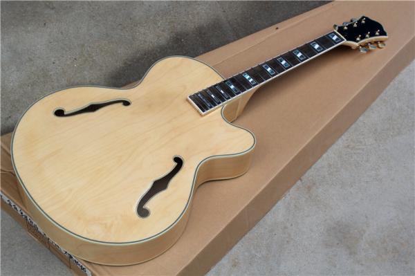Custom Semi-finished Electric Guitar Kit with Rosewood Fretboard,Abalone Inlay,Semi-hollow Body