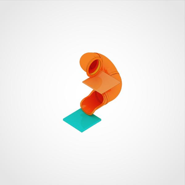 Toboggan de jeu en PVC standard ASTM pour enfants de 3 à 12 ans