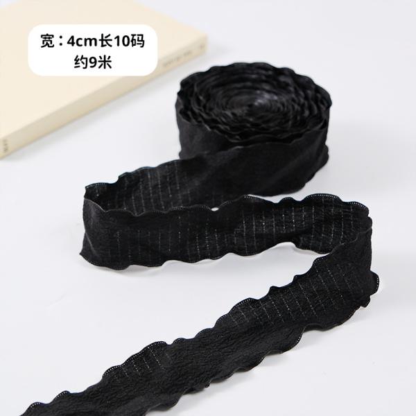 40мм Валентинская цветная юта лента льна морщины края юта решетки лента