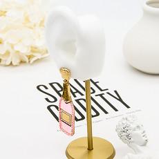 ODM do OEM dos brincos do parafuso prisioneiro do Morganite de Champagne Bottle