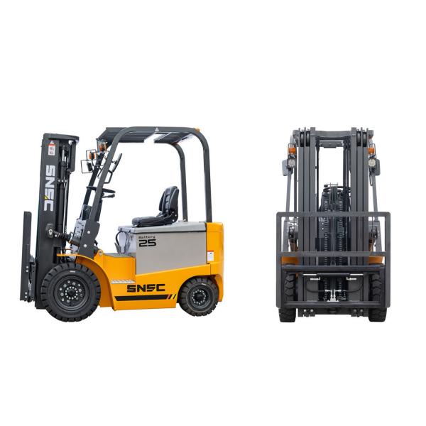2.5 Ton Electric Forklift Lift Height 3000-5000mm LED Lights for Material Transport