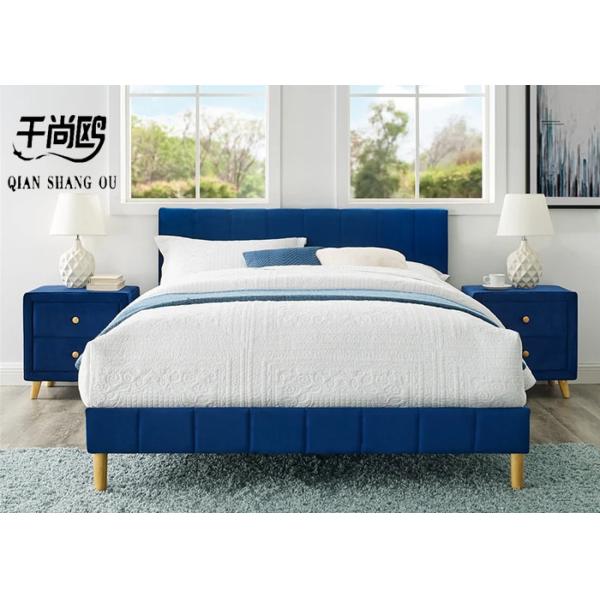 Home Stitching Tall Upholstered Bed / Linen Upholstered Queen Bed