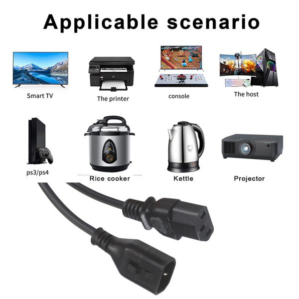 Cable de alimentación IEC C14 a C13 1.5M 250V 16A para servidores de computadora