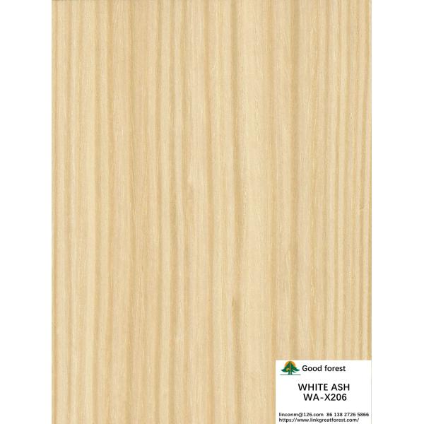 Recomposed White Ash Wood Veneer Sheets WA-X206 Quarter Cut For Fancy Plywood