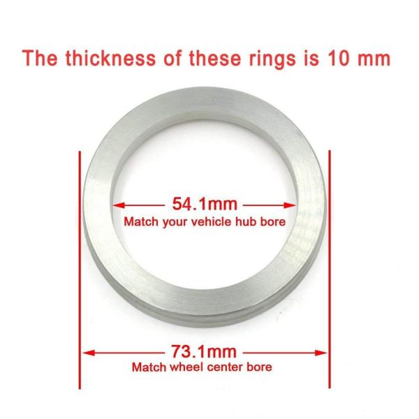 Durable Wheel Aluminum Hub Rings 54.1 To 73.1 Mm For Mercedes / Benz / Golf