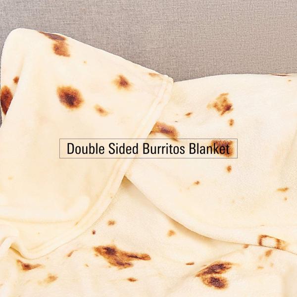 60 X 80Inch  Burritos Tortilla Wearable Hooded Blanket