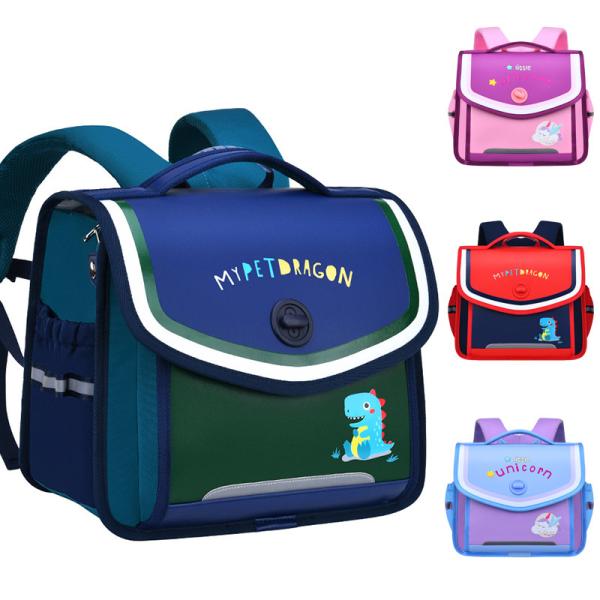Cartoon Leather Boys Dinosaur Backpack Toddler Book Bags For 6 12 Years Old