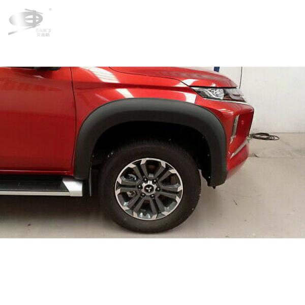 3kg ABS Plastic Fender Flares , Slim Style Matte Black Wheel Well Flares