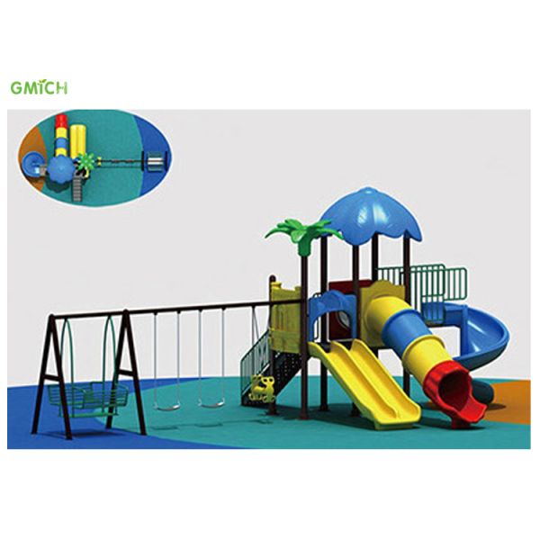 Customized Design Outdoor Playset With Slide For Amusement Park Multi Colors