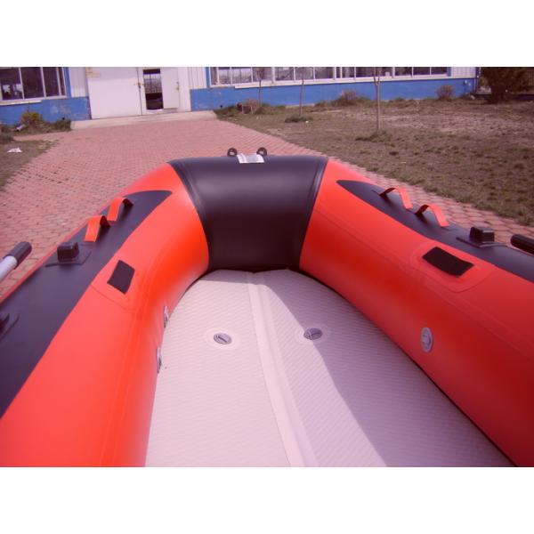 White / Red Hand Made 5 Man Foldable Inflatable Boat For Kids / Adults