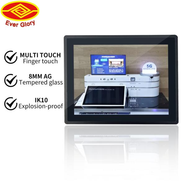 12.1 Inch LCD Touch Monitor With DVI-D Input Connectors 450 Cd/M2 Brightness