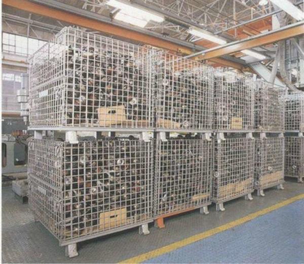 Hot Metal Folding Flexible Industrial Storage Cage Welded Electro Galvanized