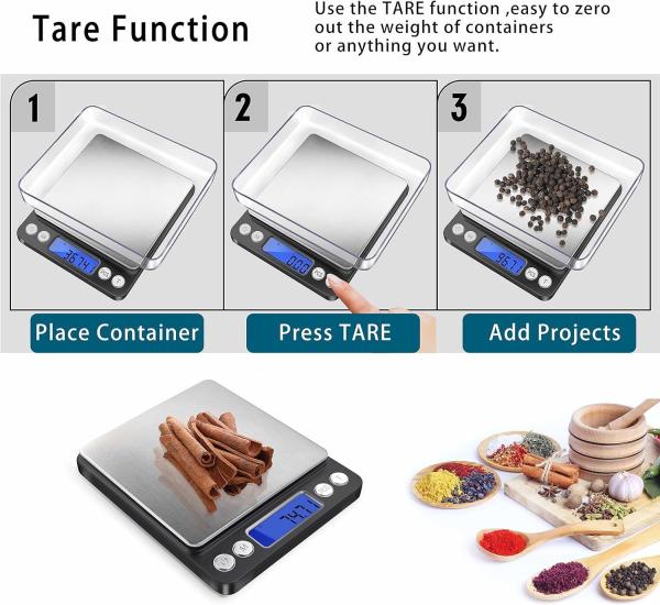 Balance électronique portable LCD Super Mini Balance numérique pour bijoux 1000g 0.01g-500g Balance de poche Balance de poids Grammes