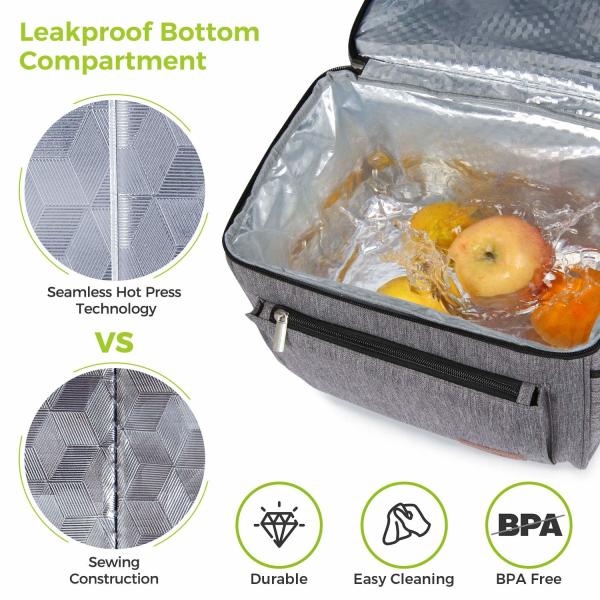 18L 34 Can Beer Cooler Backpack , Double Decker Insulated Backpack Lunch Box