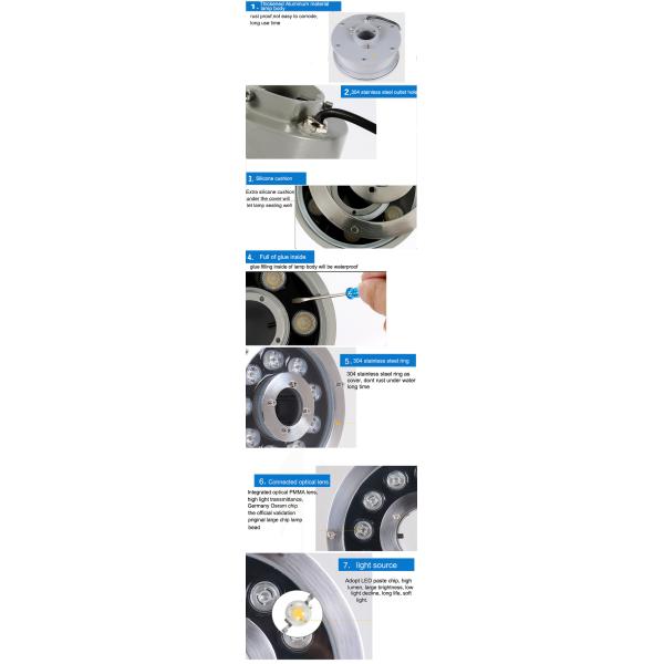 IP68 LED Fountain light underwater light waterscape light waterproof spot light colorful landscape light