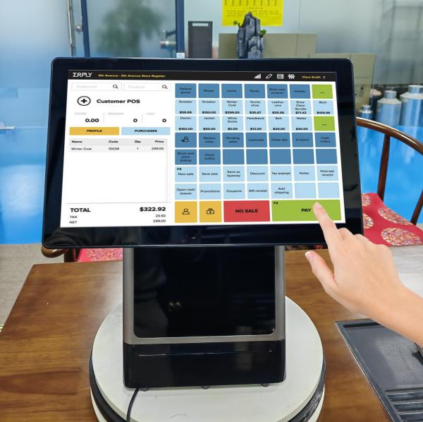 15Écran tactile de 6 pouces Système POS tout en un Terminal de caisse à fenêtres intelligentes pour les restaurants et le commerce de détail