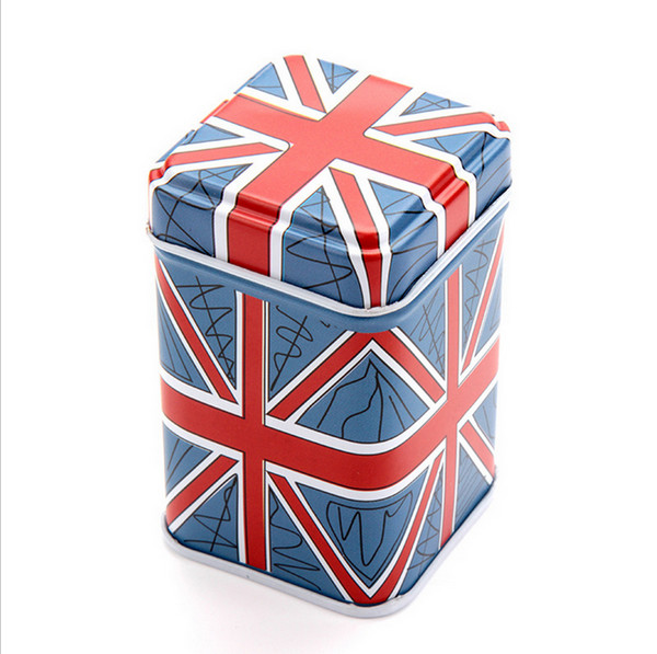 75x75x119mm Mini Printed Square Tin Box For Coffee And Tea With Embossing