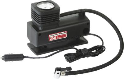 Preto plástico acessível ao longo do compressor de ar do carro da viagem DC12V para pneus diferentes